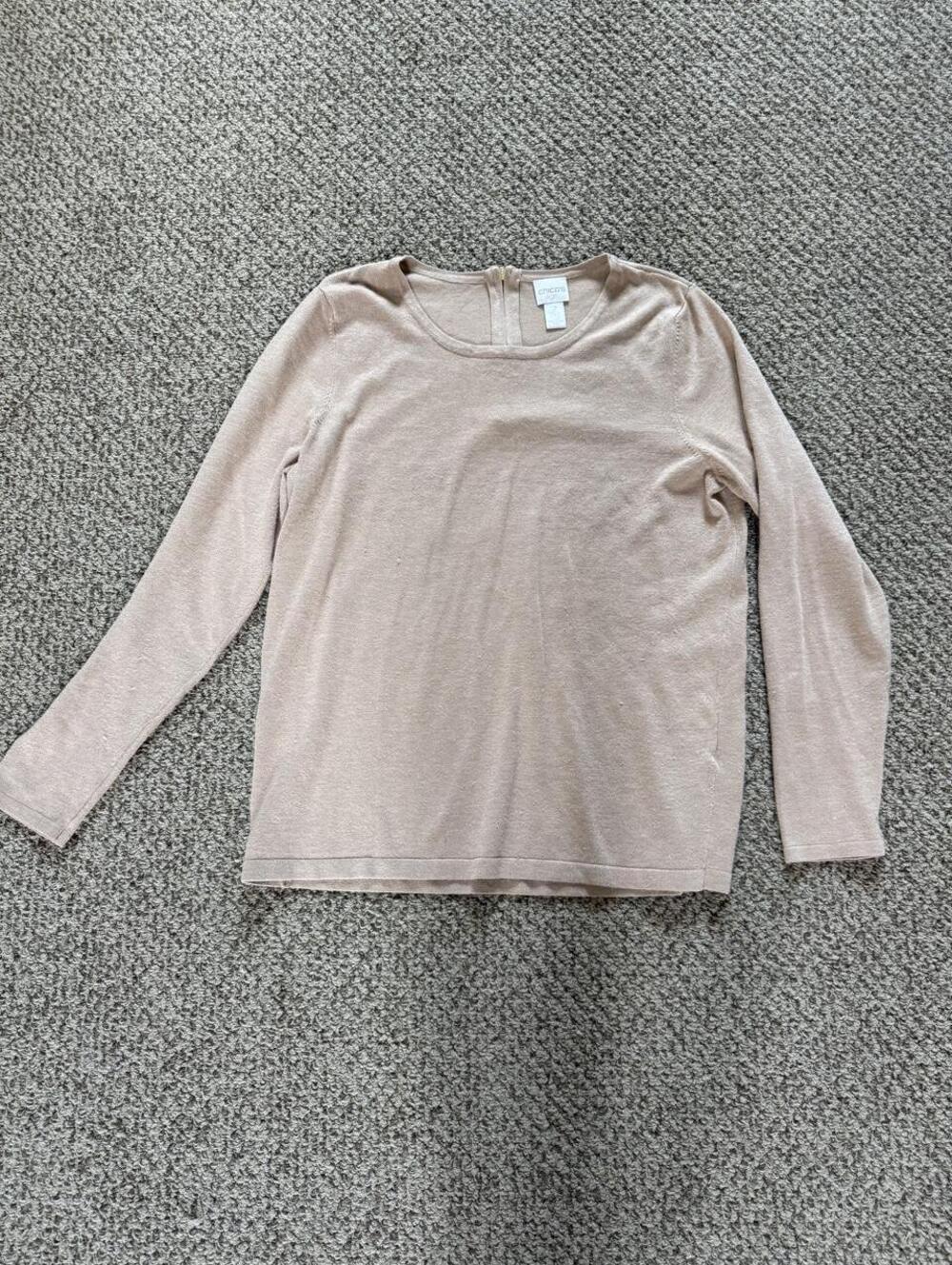 Chico's tan long sleeve top